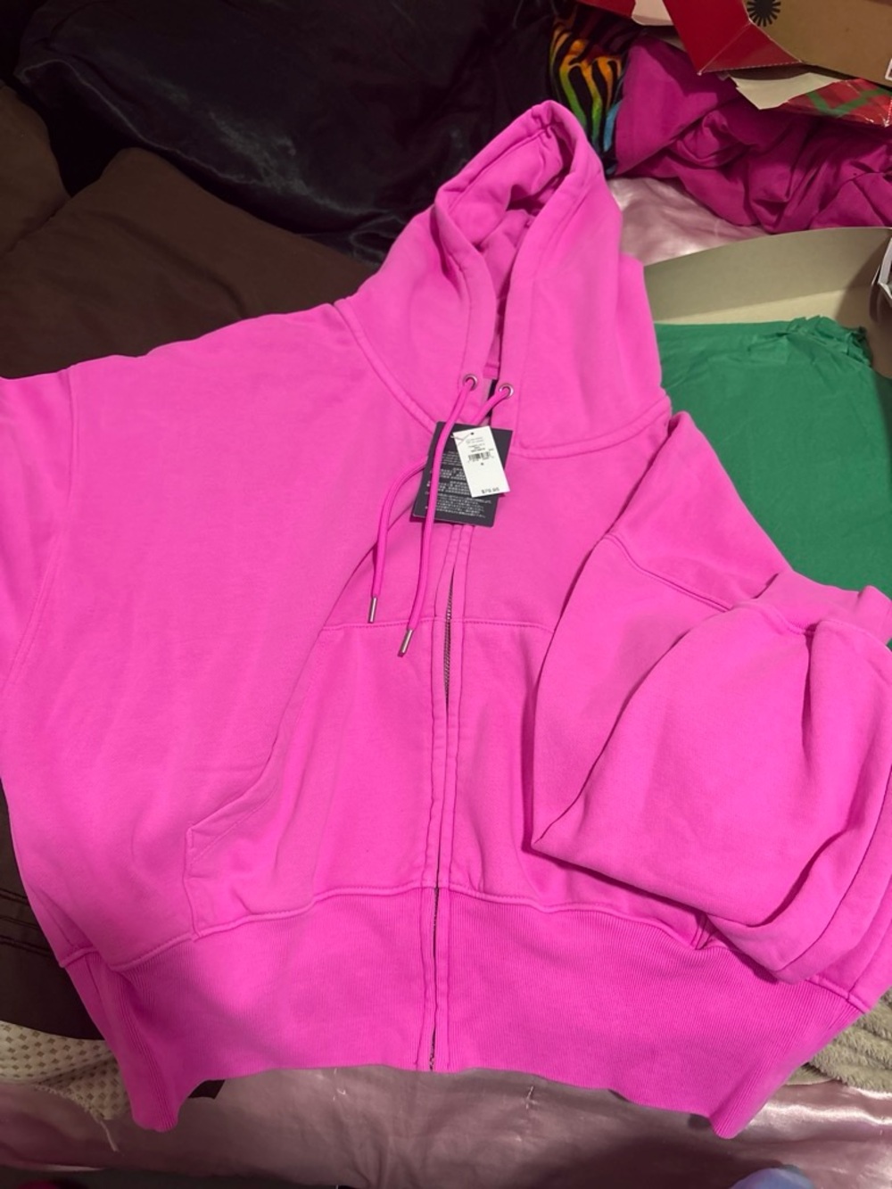 ! NEVER WORN !                                 GAP women Hot Pink Fleece Joggers - Picture 2 of 4